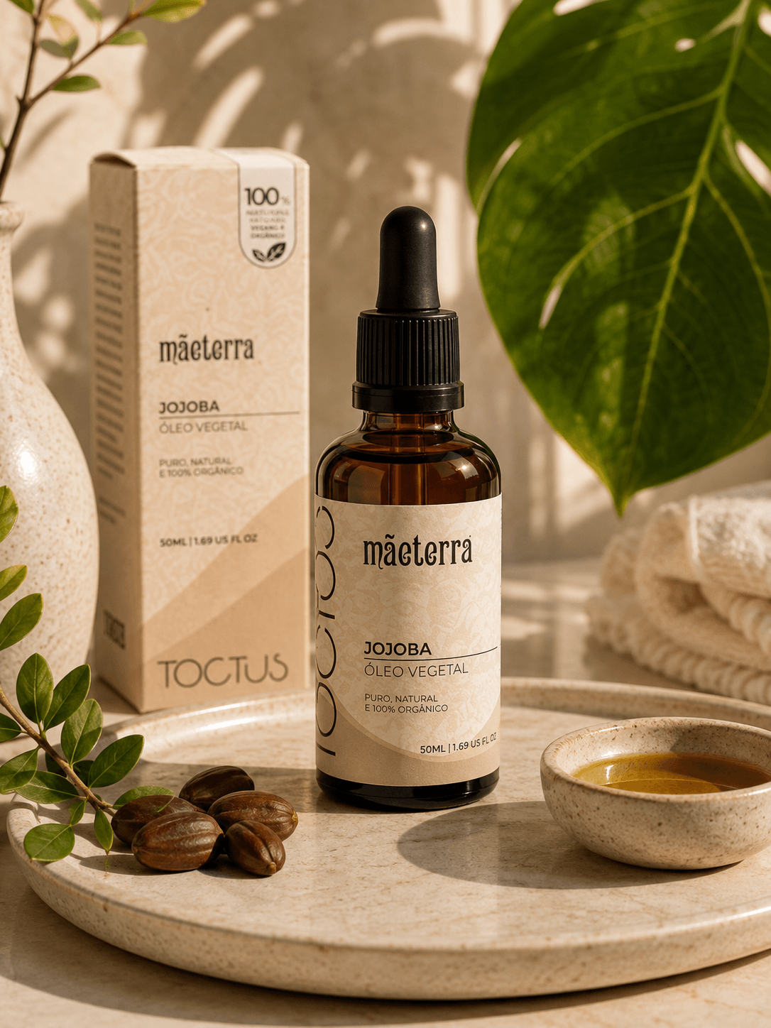 Óleo Vegetal de Jojoba, produto TOCTUS da linha Mãe Terra
