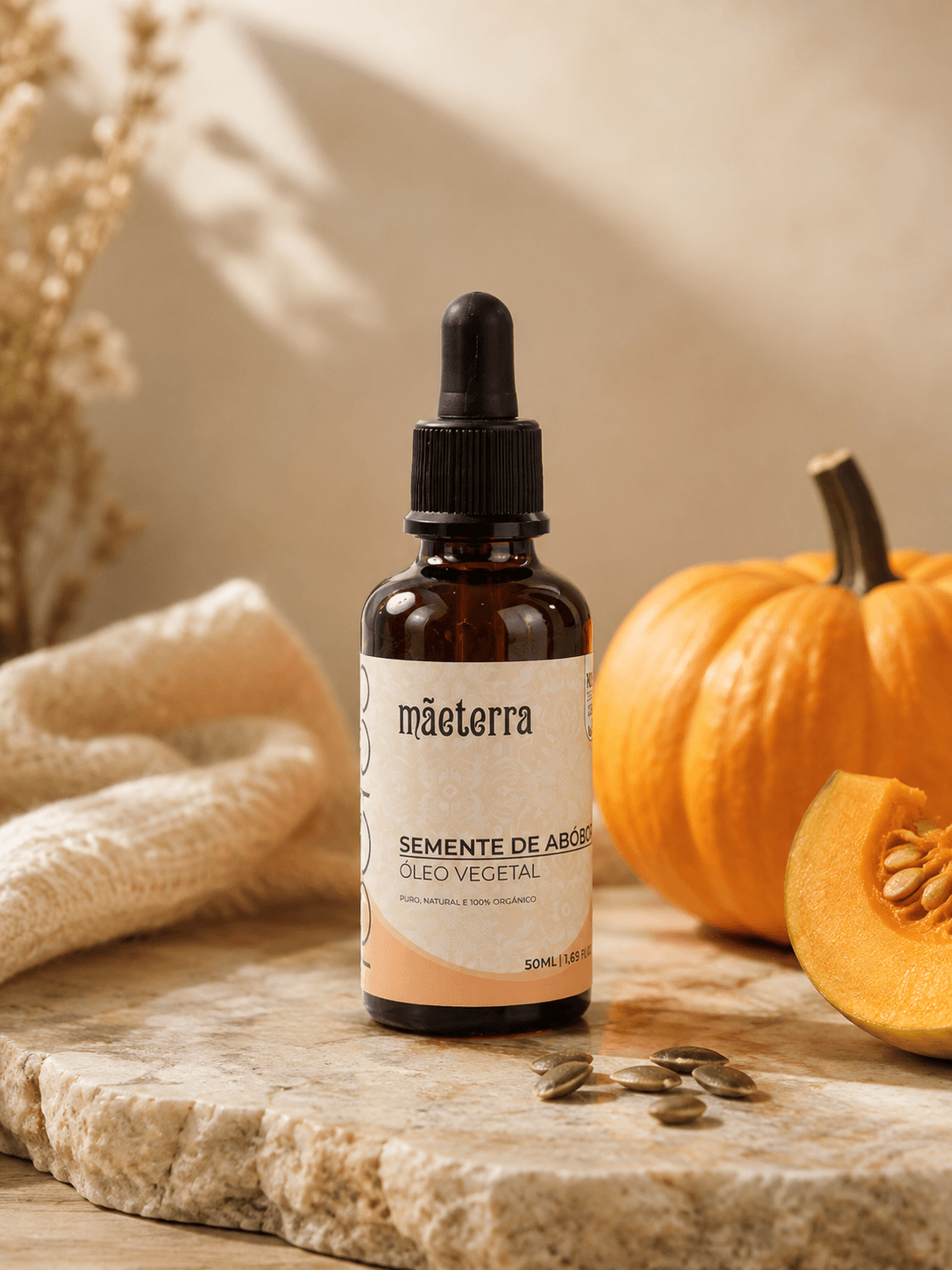 Óleo Vegetal de Semente de Abóbora, produto TOCTUS da linha Mãe Terra