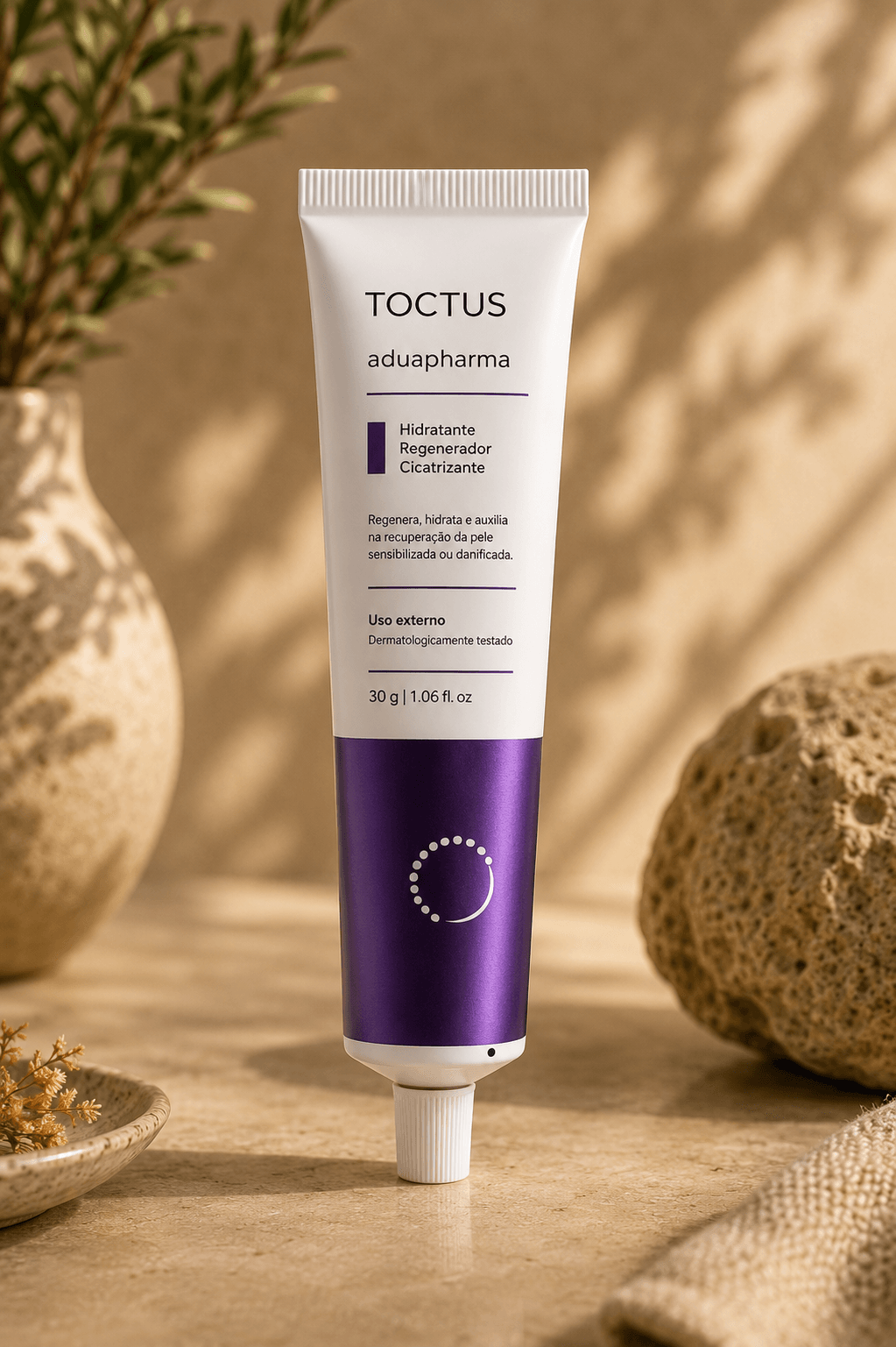 Pomada Tricológica Calmante, produto TOCTUS da linha Aquadipharma