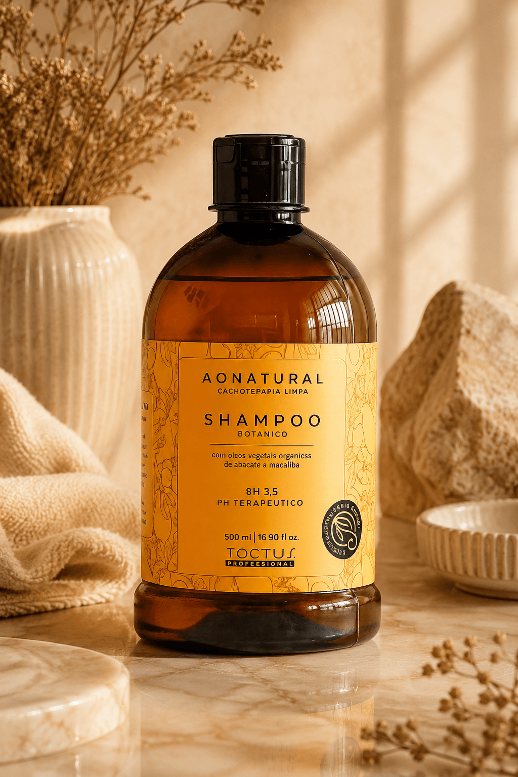 Shampoo Ao Natural, produto TOCTUS da linha Ao Natural